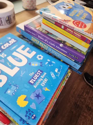 I'm cleaning !!! Putting lots of great children's books on an EXTRA 50% off great deals stop by through Thursday to take advantage!!! 😀